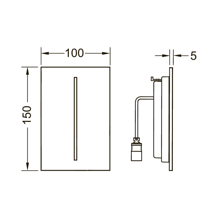 Tecefilo-solid urinal лицевая панель, сталь, цвет: хром глянцевый Tecefilo-solid urinal лицевая панель, сталь, цвет: хром глянцевый