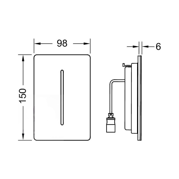 Tecefilo-solid urinal лицевая панель, сталь, цвет: белый матовый Tecefilo-solid urinal лицевая панель, сталь, цвет: белый матовый