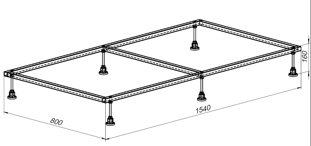 Каркас для поддона allen brau 160х90 8.00008