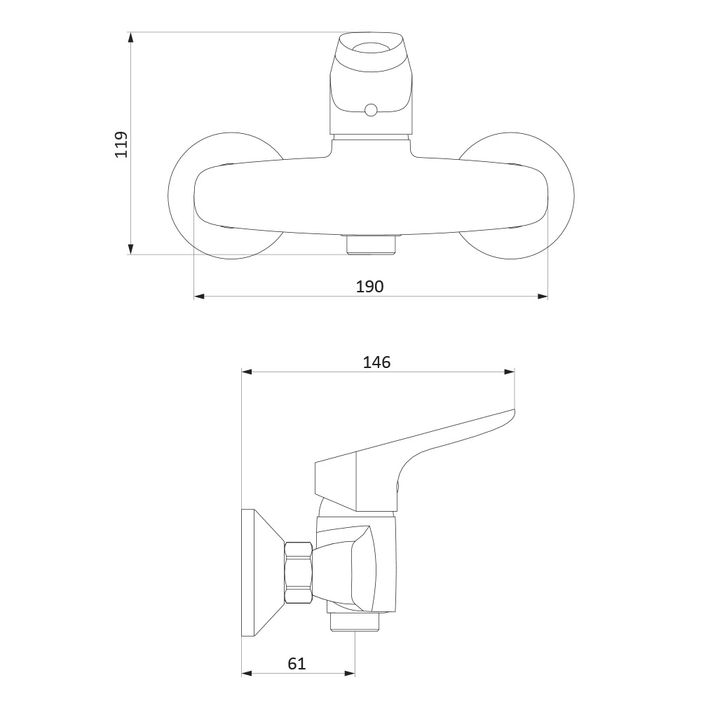 772000001 Jupiter, смеситель для душа, хром