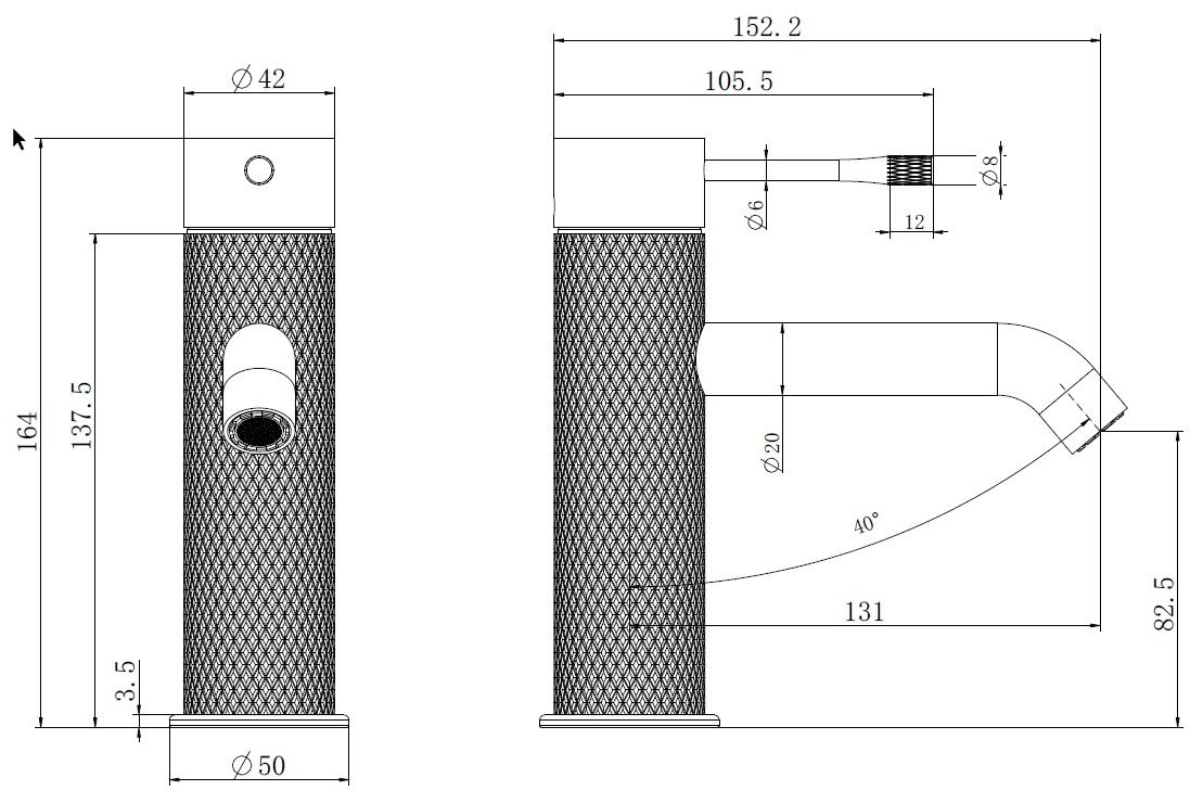 Смеситель для раковины Allen Brau Priority 4.0 5.31С01-31 черный матовый