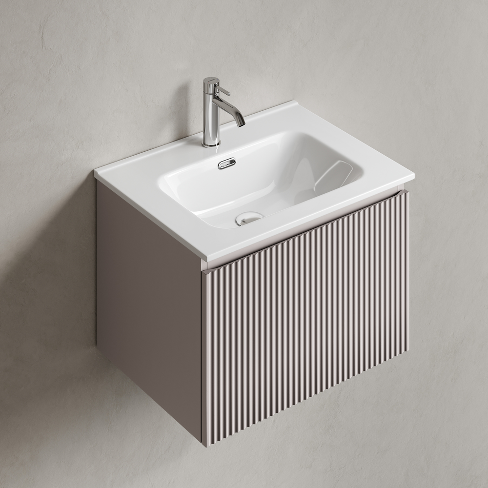 Тумба подвесная SANCOS Snob R 1.0 590х445х406, c одним ящиком оснащенным доводчиками, Doha Soft , арт. SNR1.060SM