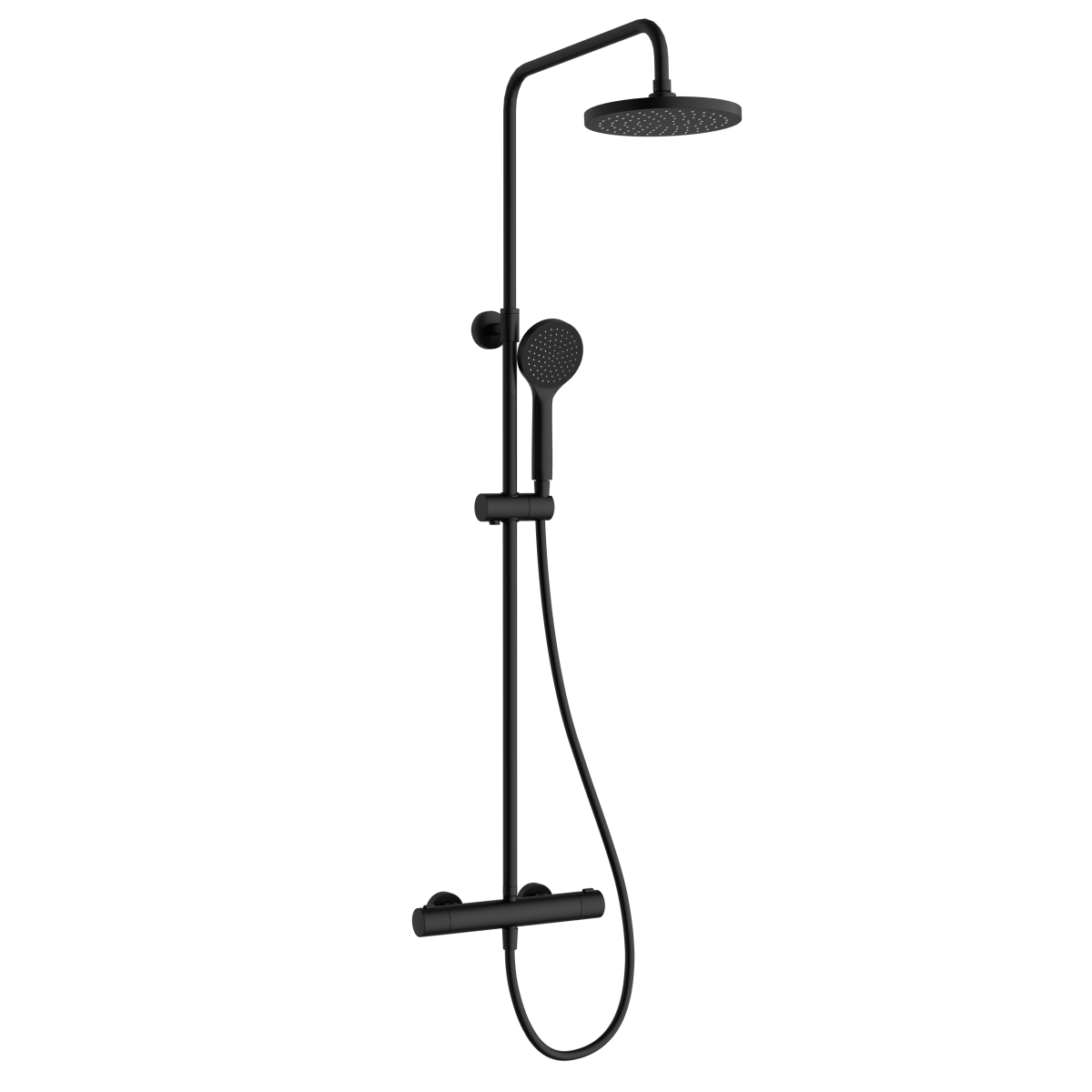 Душевая система VitrA Joy A4729836EXP с термостатическим смесителем и ручным душем матовая черная