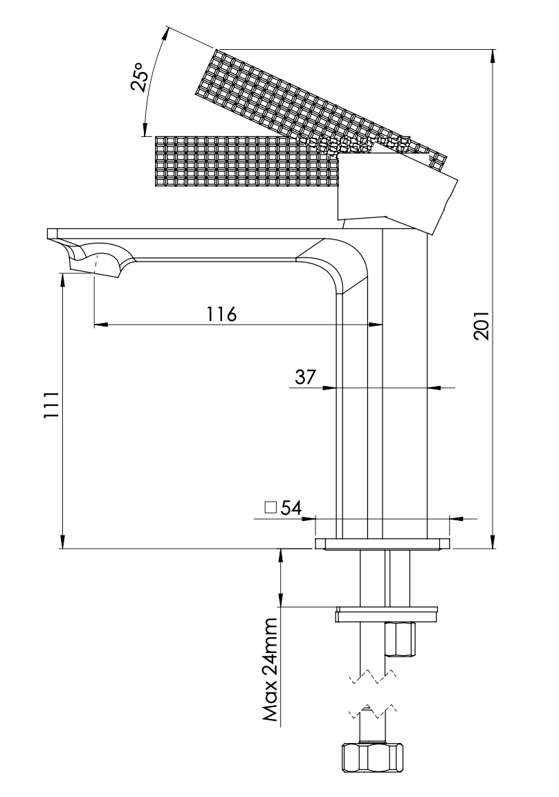 Смеситель для раковины daniel club anc606n64, медь состаренная