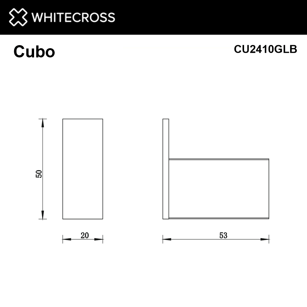 Крючок whitecross cubo cu2410glb (брашированное золото)