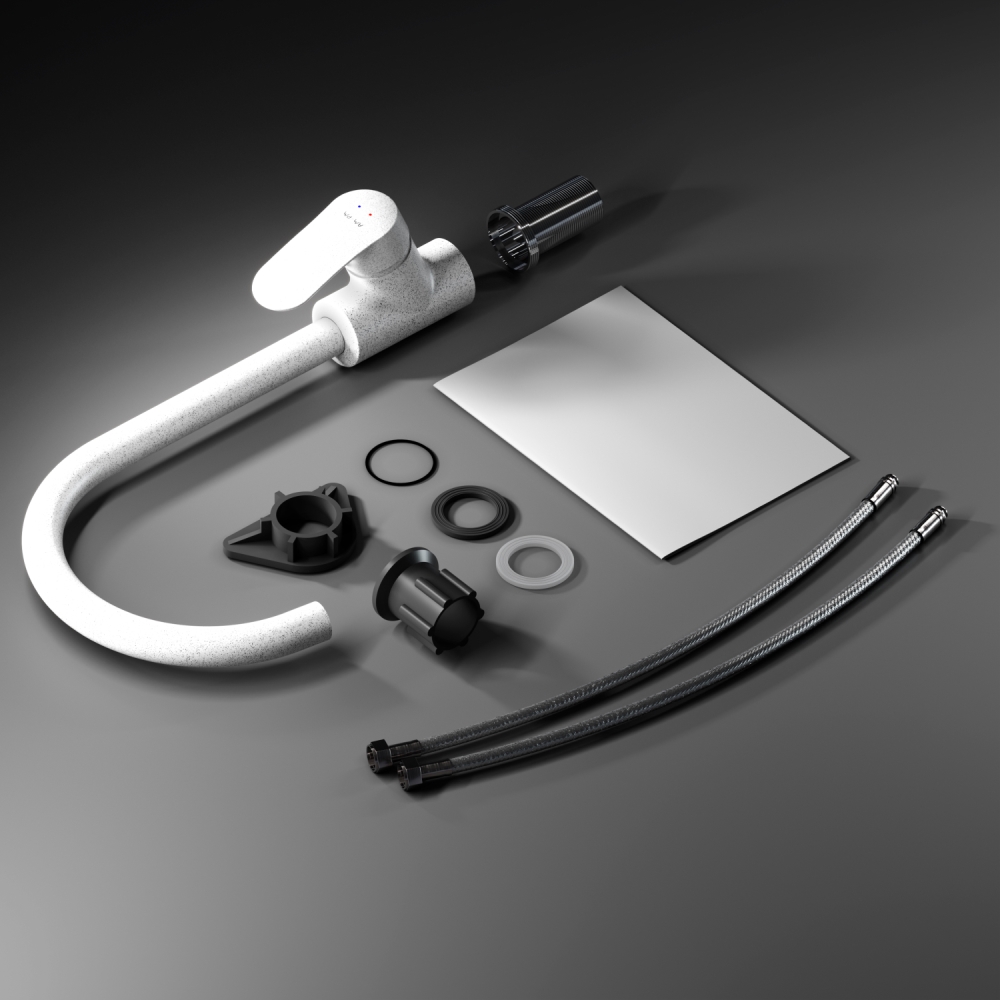 F8007133 Like смеситель для кухни, элегантный белый, шт