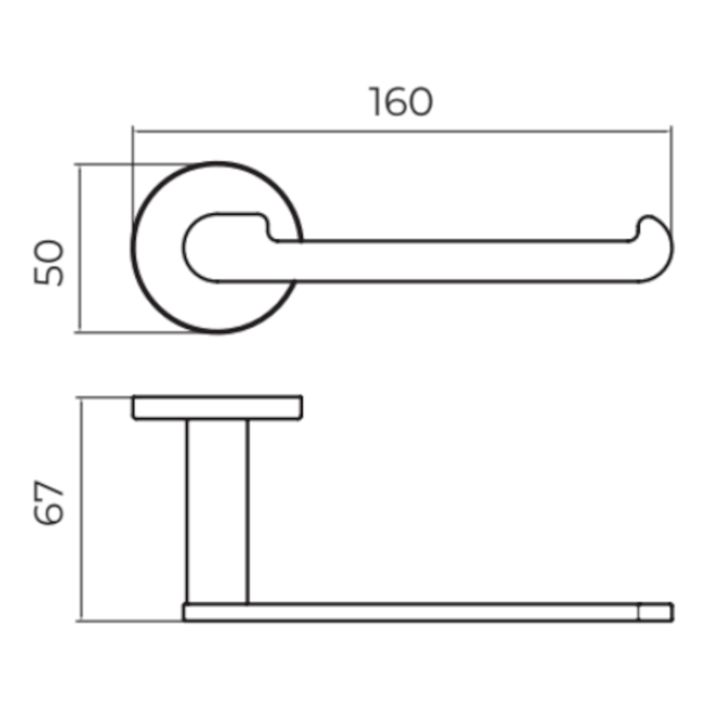 Держатель для туалетной бумаги addimex practic cap003-08/ng matt black