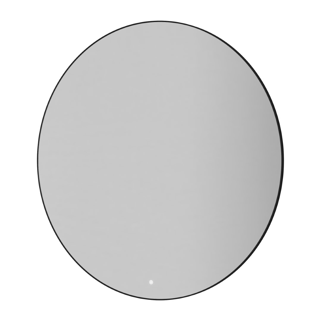 Зеркало круглое , мет. рама, подсв., сенсор, антизапотевание, d120cm, black