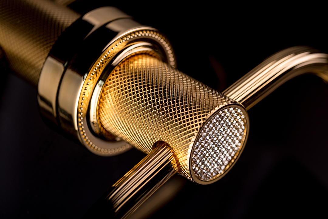 Держатель для зубной щетки boheme royal cristal 10924-g-b, золото