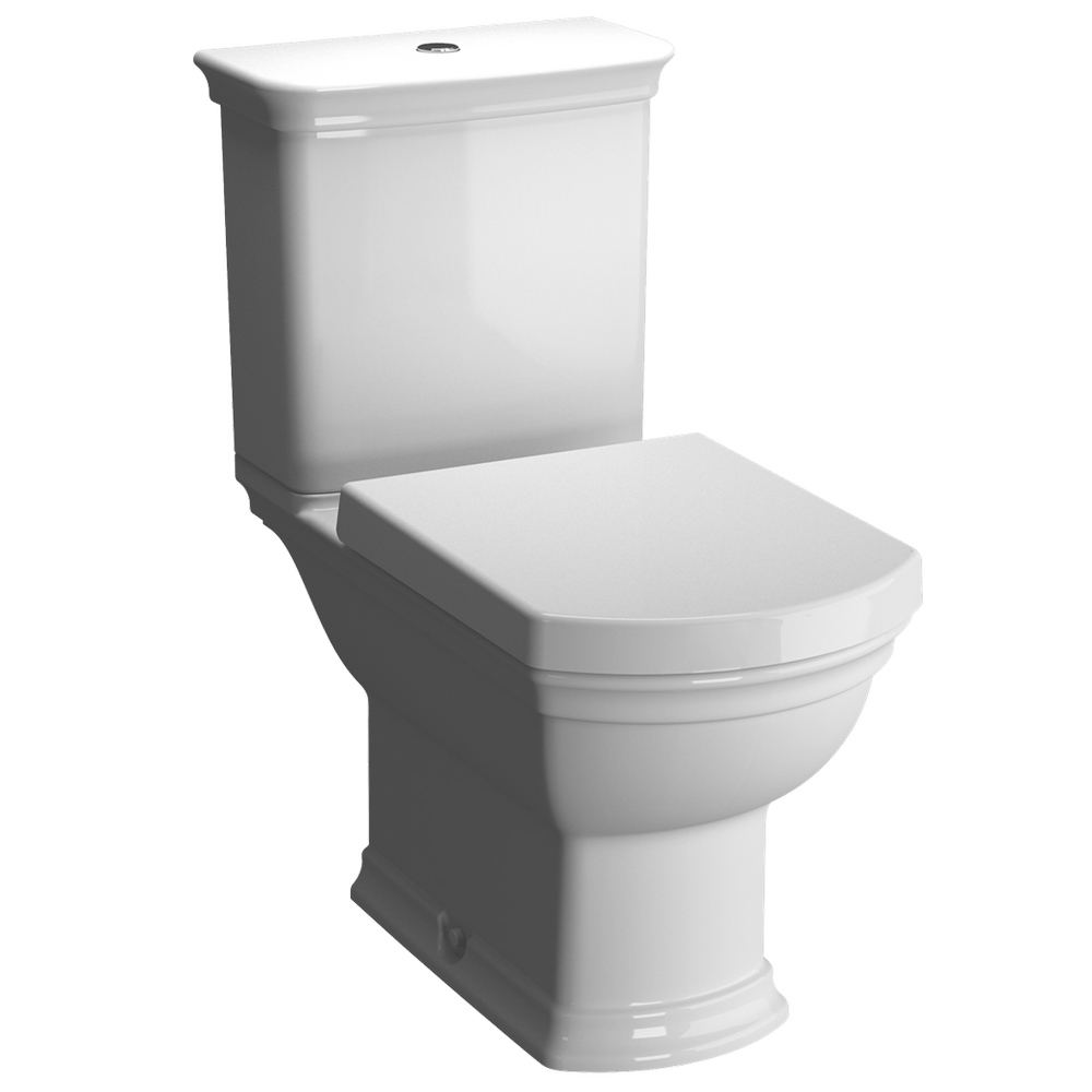 Унитаз-компакт напольный VitrA Serenada 9722B003-7203 с сиденьем микролифт белый санитарный фарфор антибактериальное покрытие Hygiene