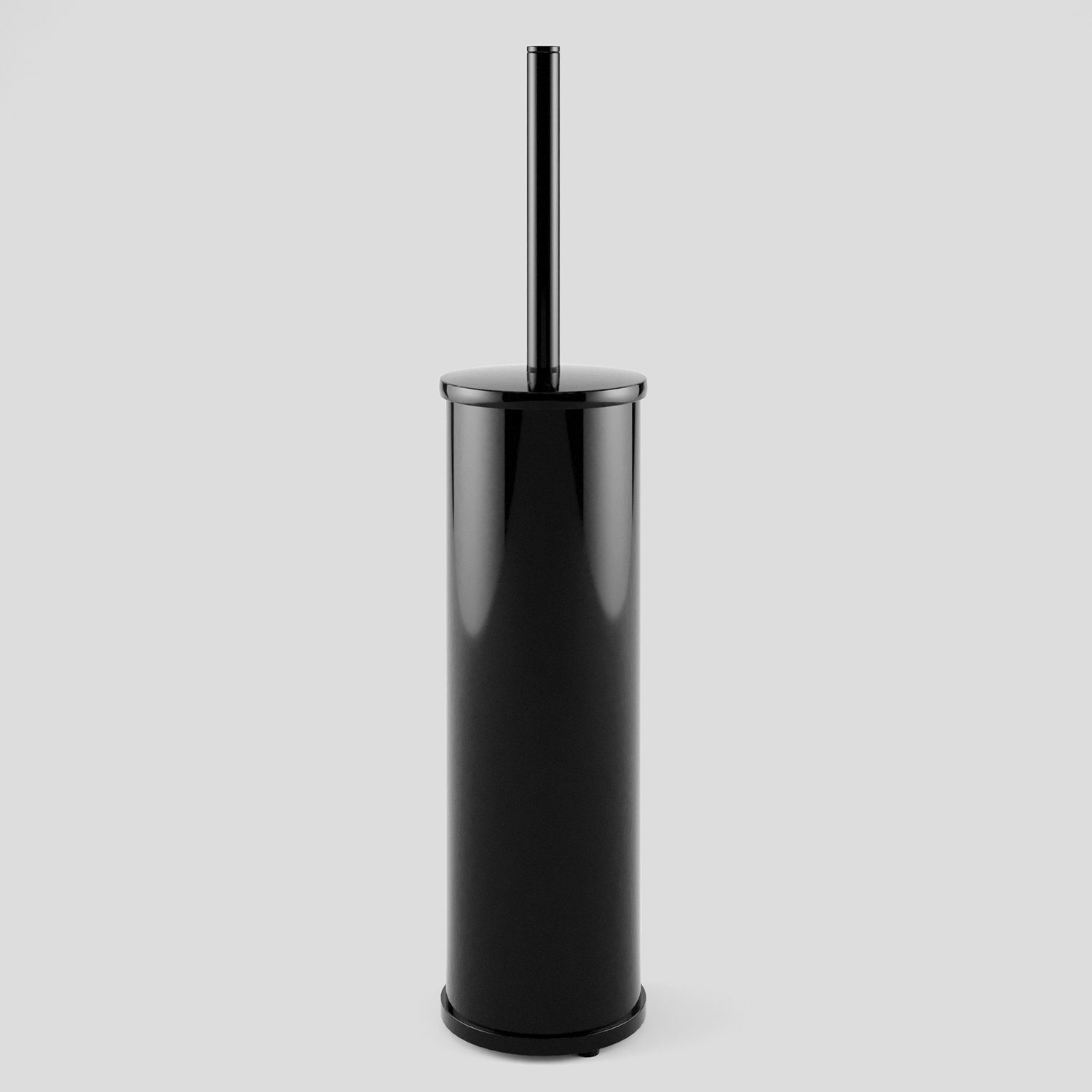 K-1027polished black щетка для унитаза напольная
