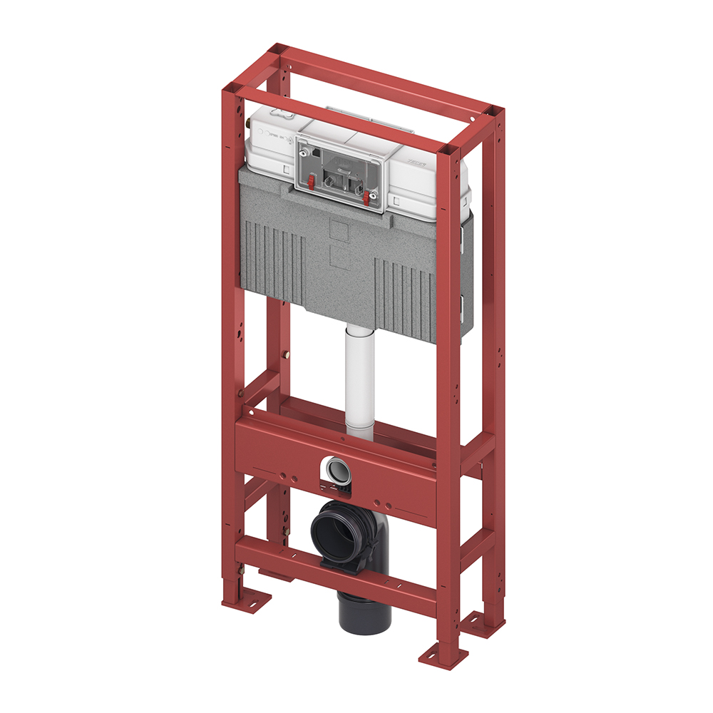 Застенный модуль tececonstruct со сливным бачком uni 2.0, new на четырех опорах, высота 1120 мм