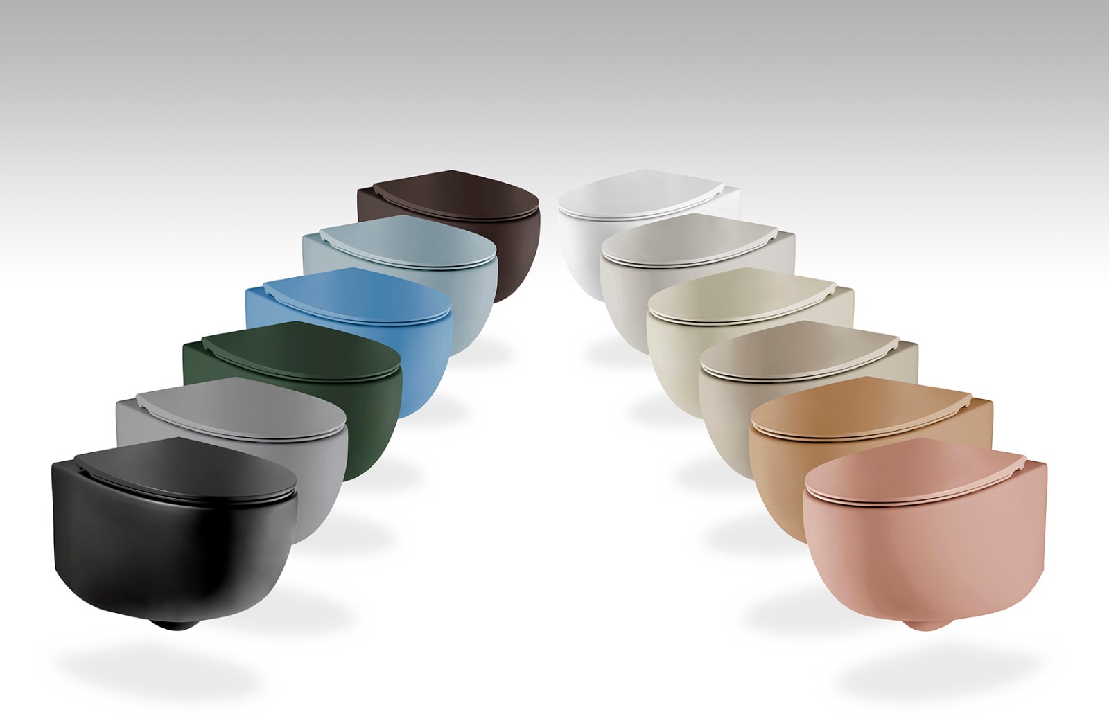 Унитаз подвесной безободковый aet dot 2.0, с креплениями, цвет пастельно-синий матовый s555t0r0v6141