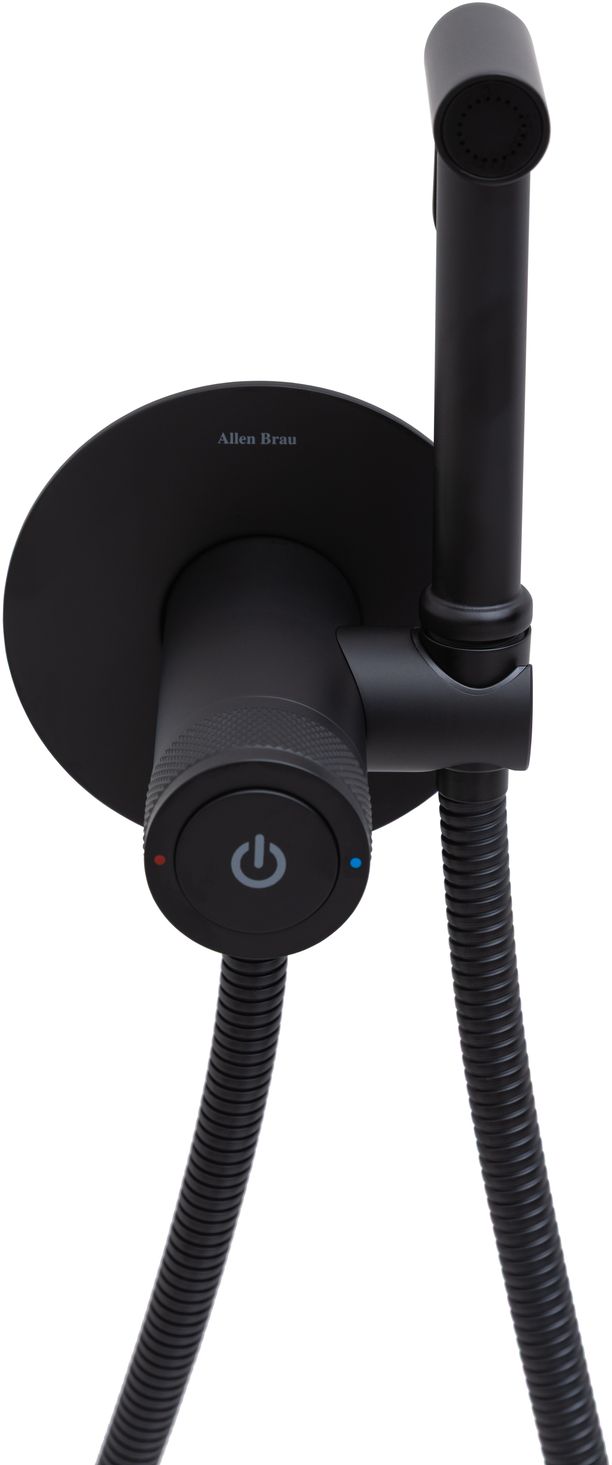 Смеситель с гигиеническим душем Allen Brau Liberty 5.33005-31 (с внутренней частью) черный матовый