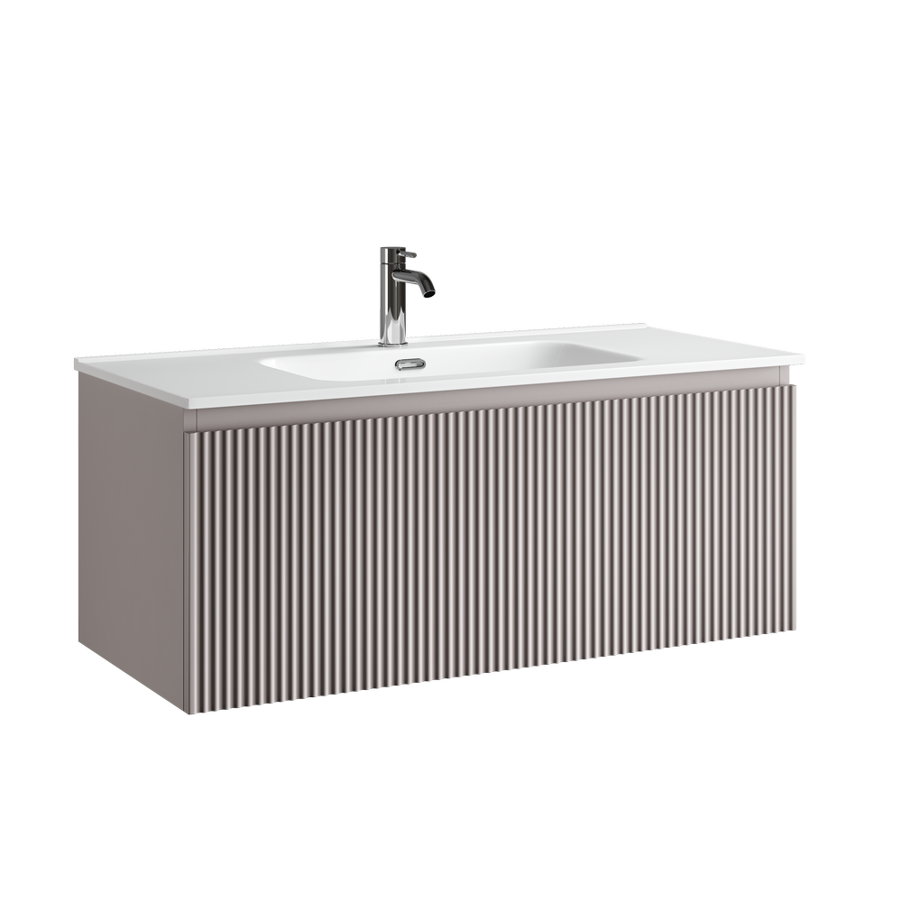 Тумба подвесная SANCOS Snob R 1.0 995х445х406, c одним ящиком оснащенным доводчиками, Doha Soft , арт.SNR1.0100SM