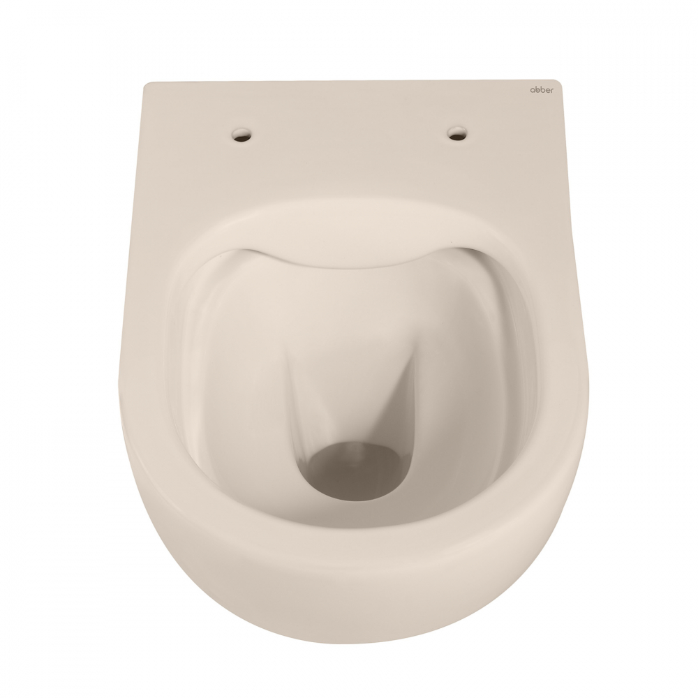 Унитаз ABBER Bequem AC1101MBE подвесной светло-бежевый матовый, безободковый