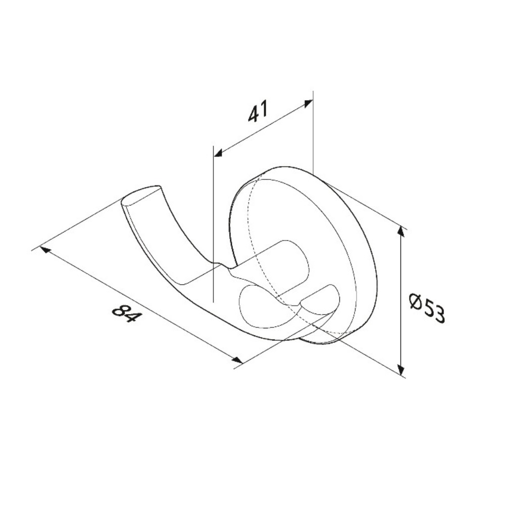 A85A35600 X-Joy, Двойной крючок для полотенец, хром