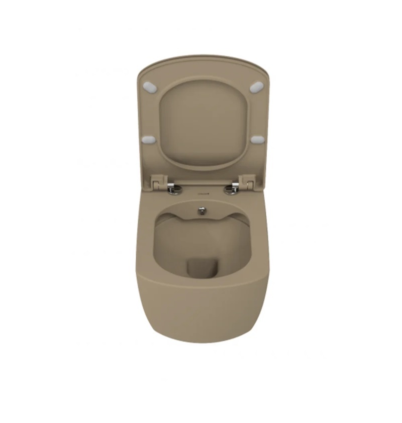 Creavit elegant eg321-00cm00e-0000 унитаз подвесной с функцией биде, безободковый (капучино матовый)