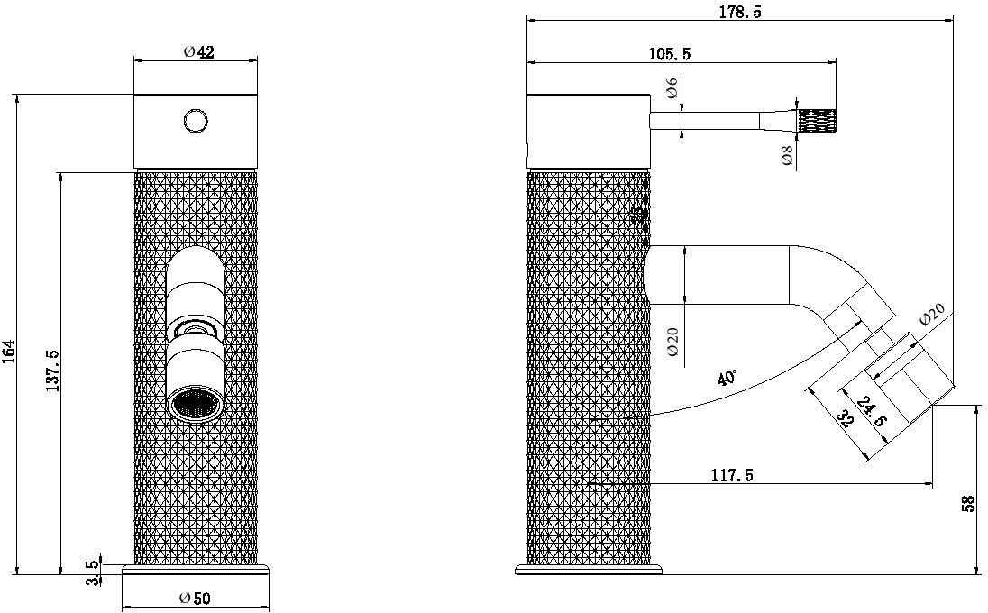 Смеситель для биде allen brau priority 4.0 5.31с04-bn никель браш