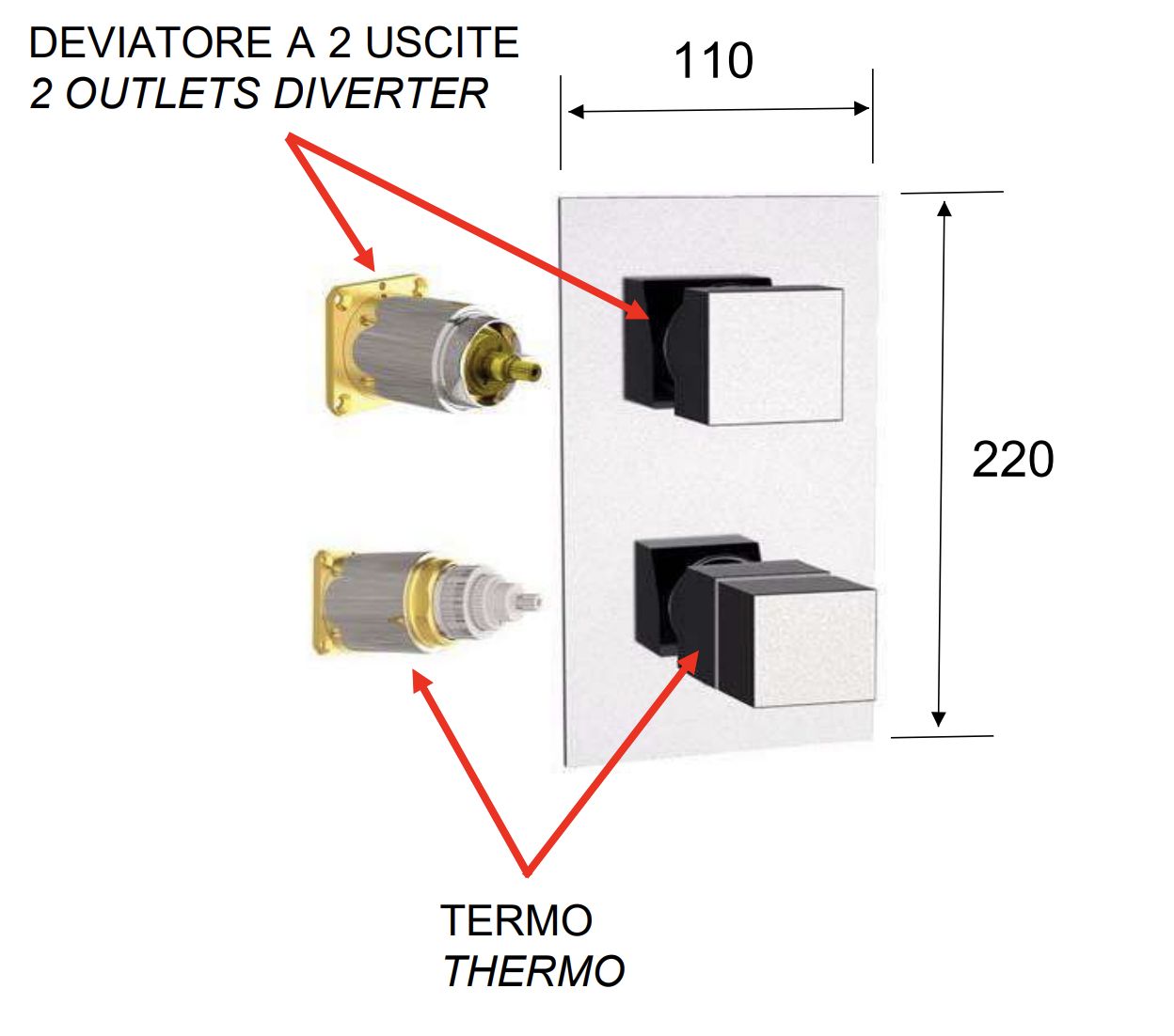 Смеситель термостатический для душа remer q-elegance qt92kbxv, сталь Смеситель термостатический для душа remer q-elegance qt92kbxv, сталь