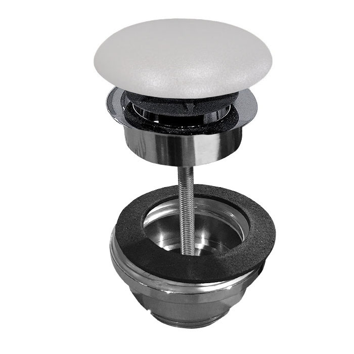 Kerasan донный клапан клик-клак, покрытие керамика, цвет: grigio matt