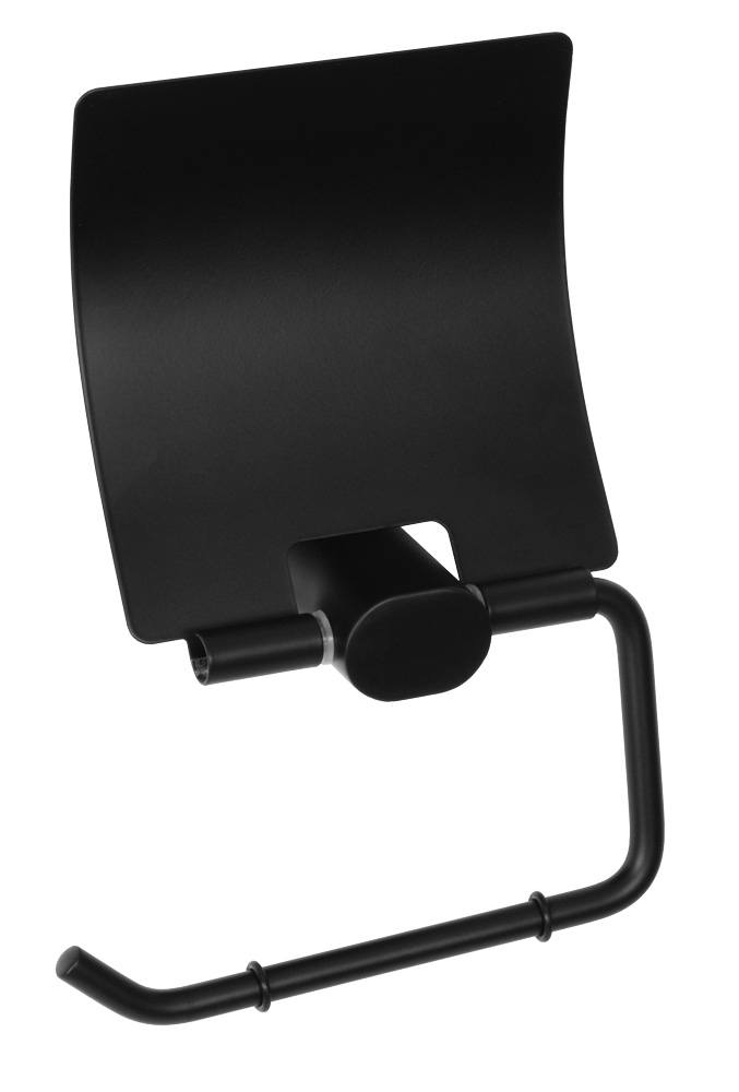 Держатель для туалетной бумаги с крышкой lounge no черный матовый remer