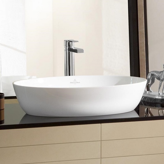 Раковина накладная artis ceramicplus 610x410 белый глянцевый villeroy&boch