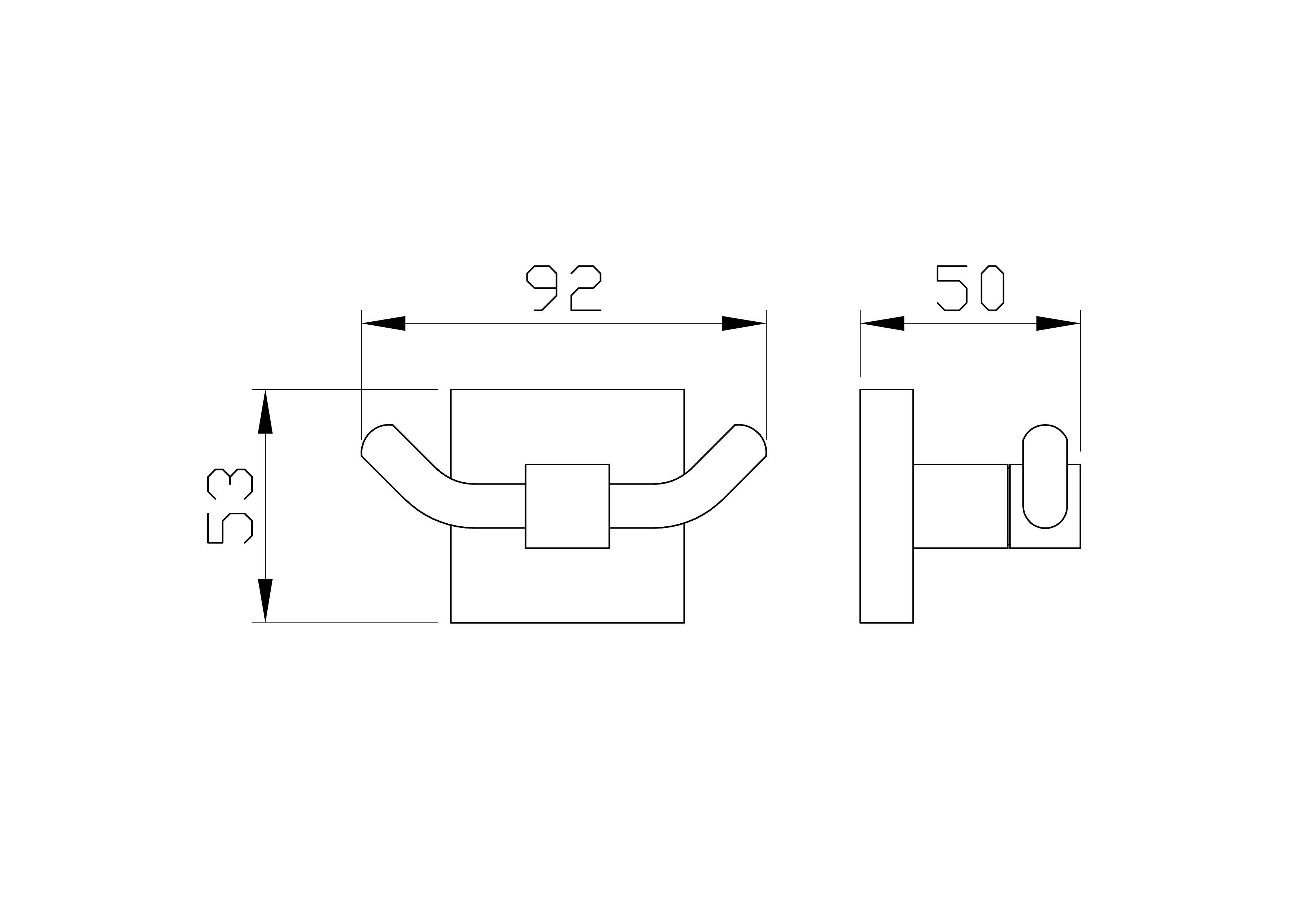 Двойной крючок для ванной wonzon & woghand polo, брашированный никель (ww-8925-bn)