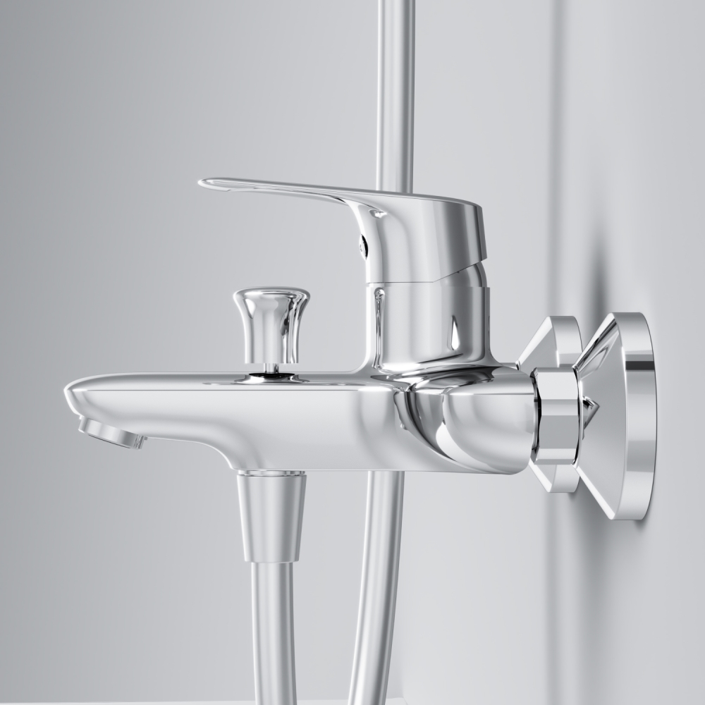 F85E10000_ххх Joy, смеситель д/ванны/душа, хром, шт