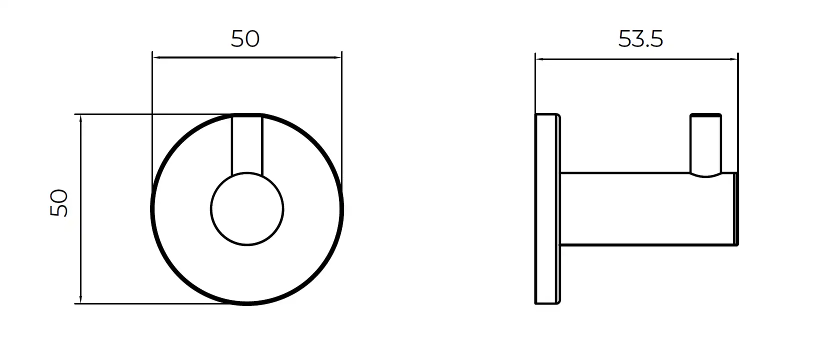 Крючок настенный medimex essential cae001-01 chrome
