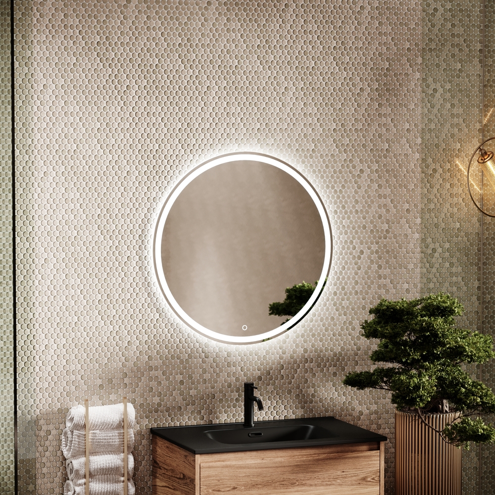 Зеркало для ванной комнаты sancos bella d600 c подсветкой, арт. be600