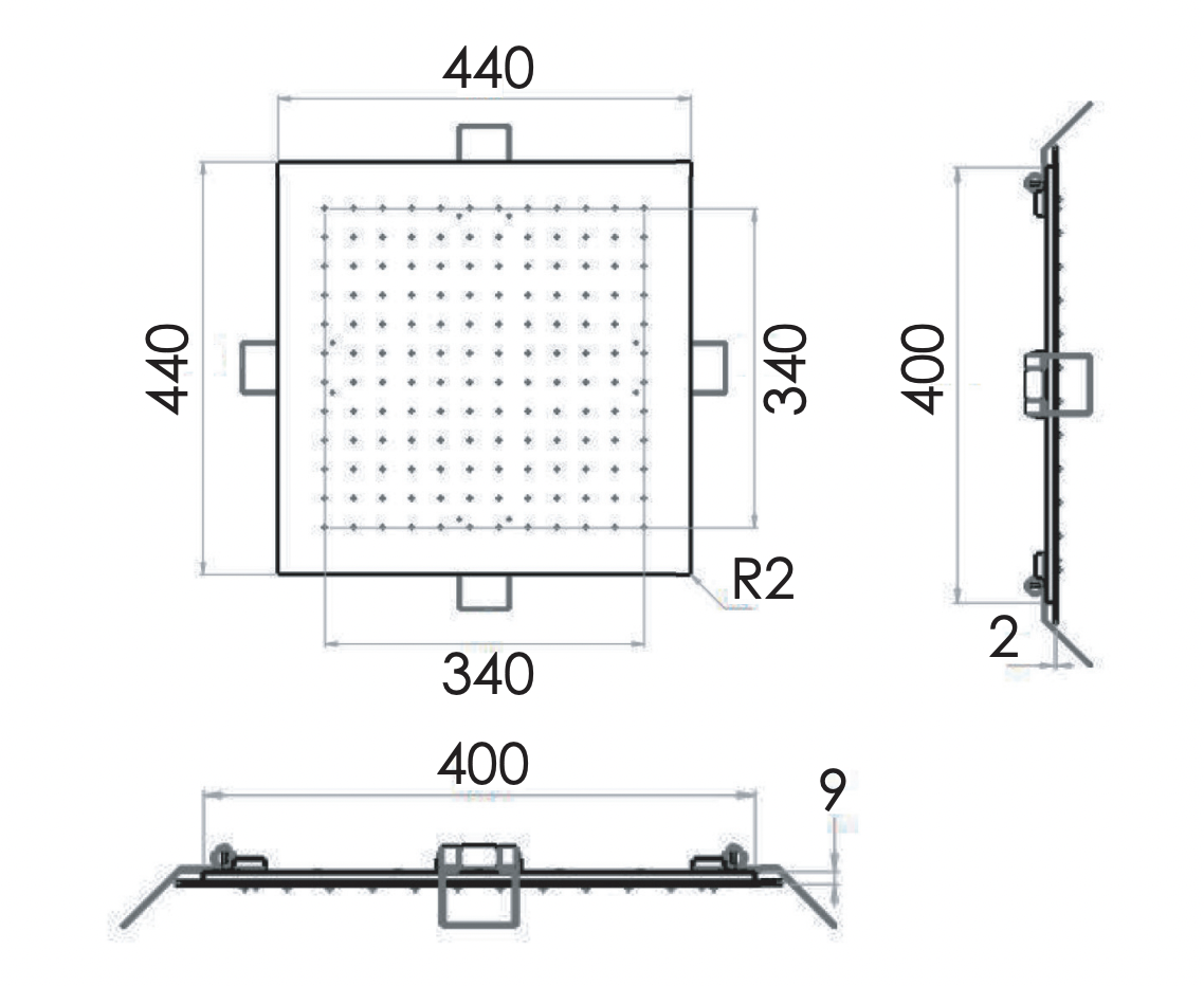 Верхний душ потолочный 44 см remer 357efs44bg, золото брашированное Верхний душ потолочный 44 см remer 357efs44bg, золото брашированное