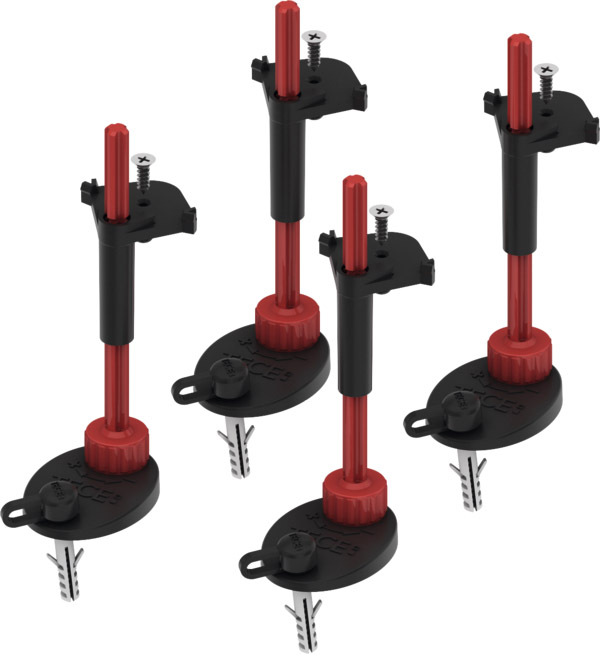 Комплект опор со звукоизолирующими прокладками для сифонов tecedrainpoint s