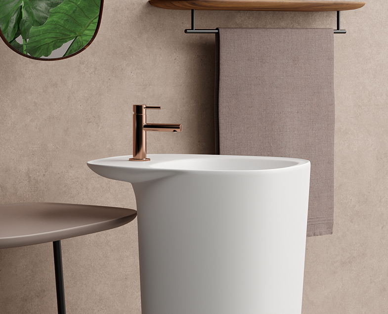 Смеситель origin для раковины, цвет медный