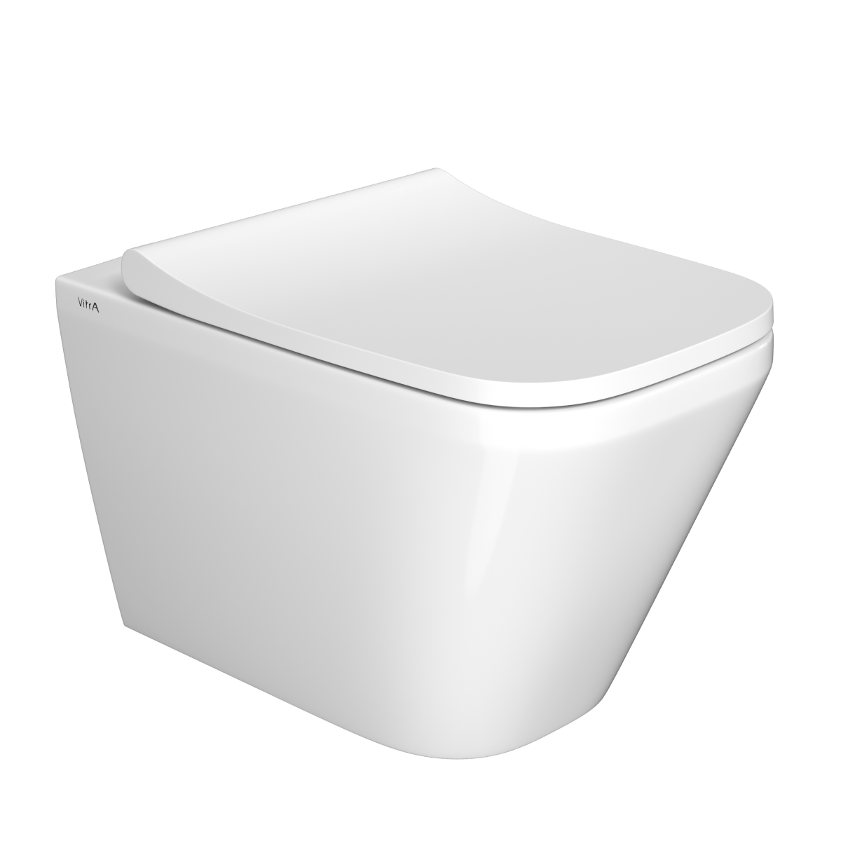 Подвесной унитаз VitrA Integra Square 7082B003-0075 безободковый Rim-ex белый санитарный фарфор антибактериальное покрытие Hygiene