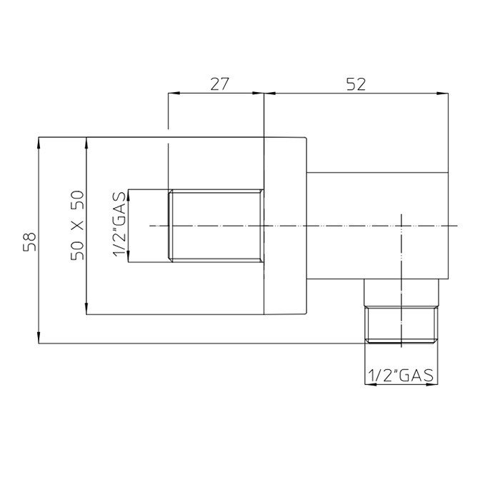 Bossini v00240.045 подключение для душевого шланга белый матовый