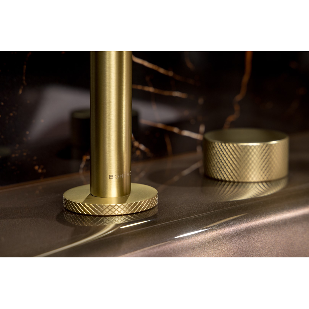 Смеситель на столешницу STICK TOUCH на 3 отв. Matt Gold