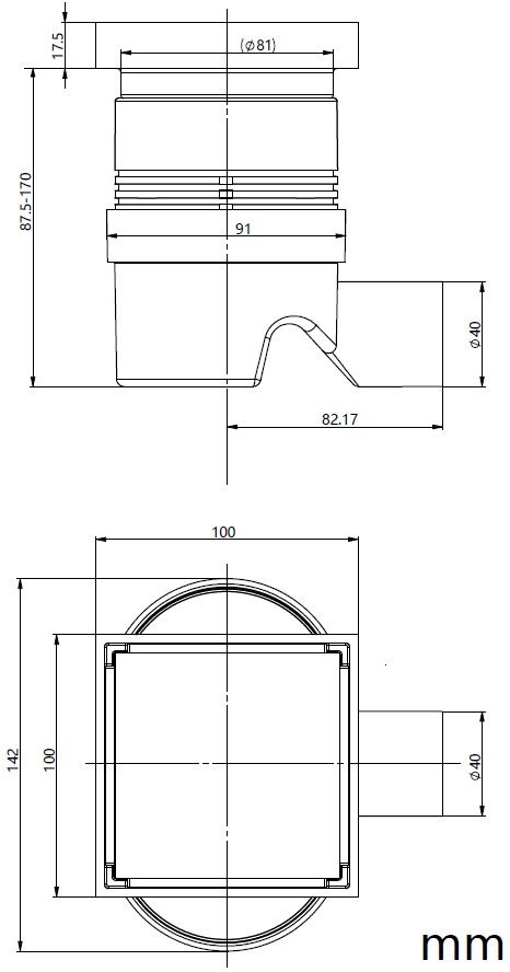 Душевой трап Allen Brau Priority 9.50024.31 100 черный матовый