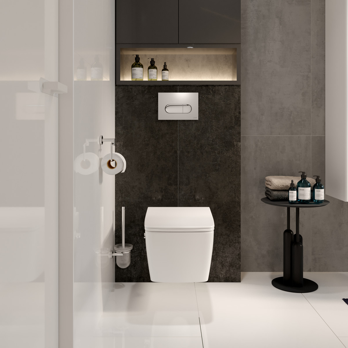 Подвесной унитаз VitrA Metropole 7672B003-1684 с функцией биде и встроенным смесителем безободковый Rim-ex белый санитарный фарфор антибактериальное покрытие Hygiene