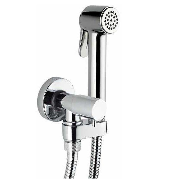 Bossini paloma brass e57033b.030 гигиенический душ - комплект с запорным вентилем хром