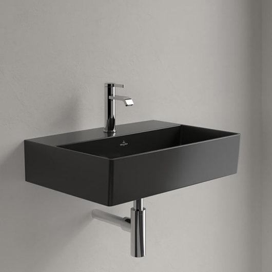 Memento 2.0 Pаковина, 600 x 420 x 135 mm, Pure Black CeramicPlus, без перелива черный матовый