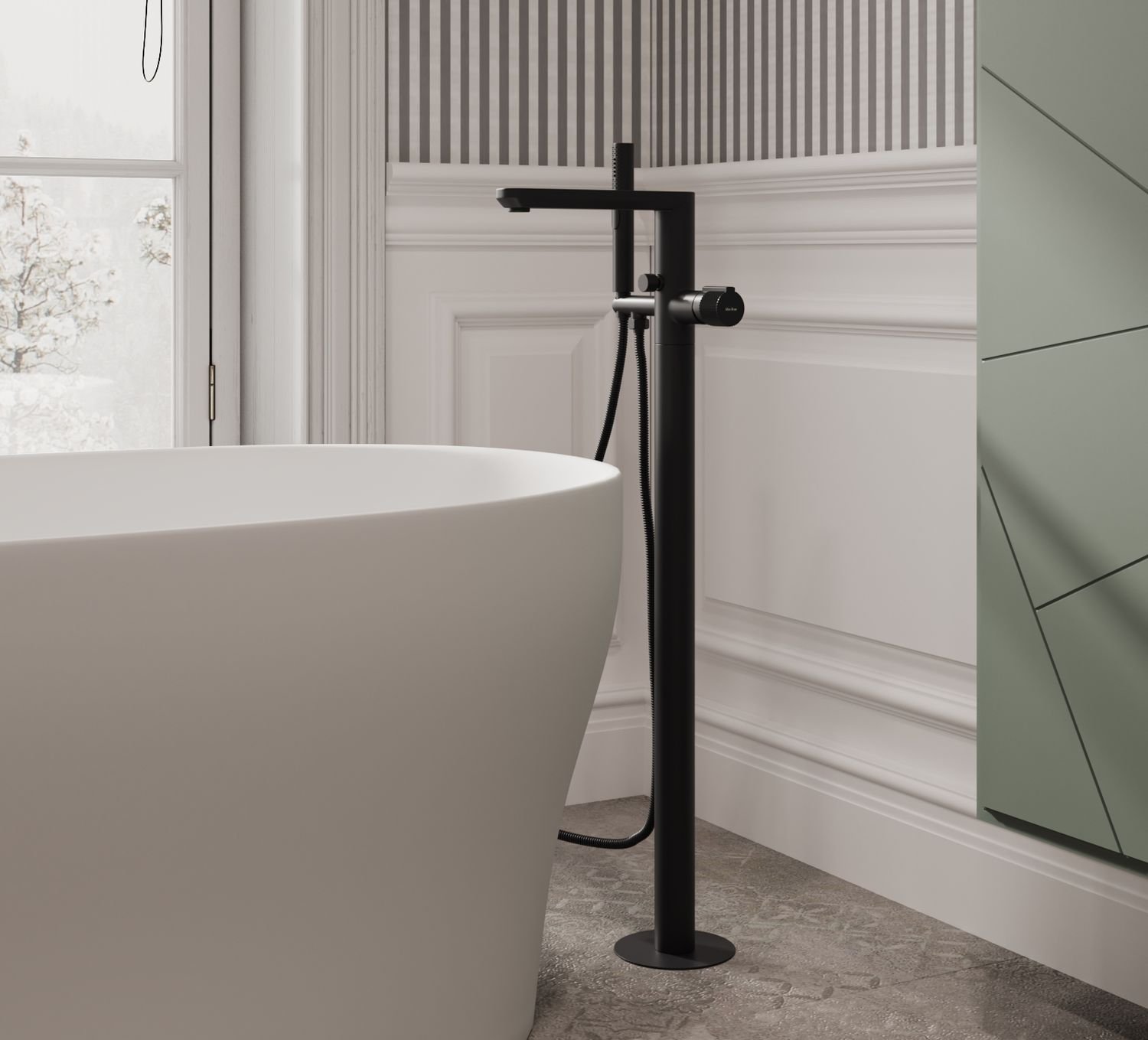 Смеситель для ванны Allen Brau Liberty 5.33012-00 (с внутренней частью) хром