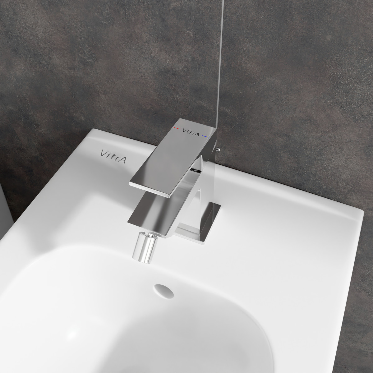 Смеситель для биде VitrA Minimax Square A43726EXP однорычажный хром латунь