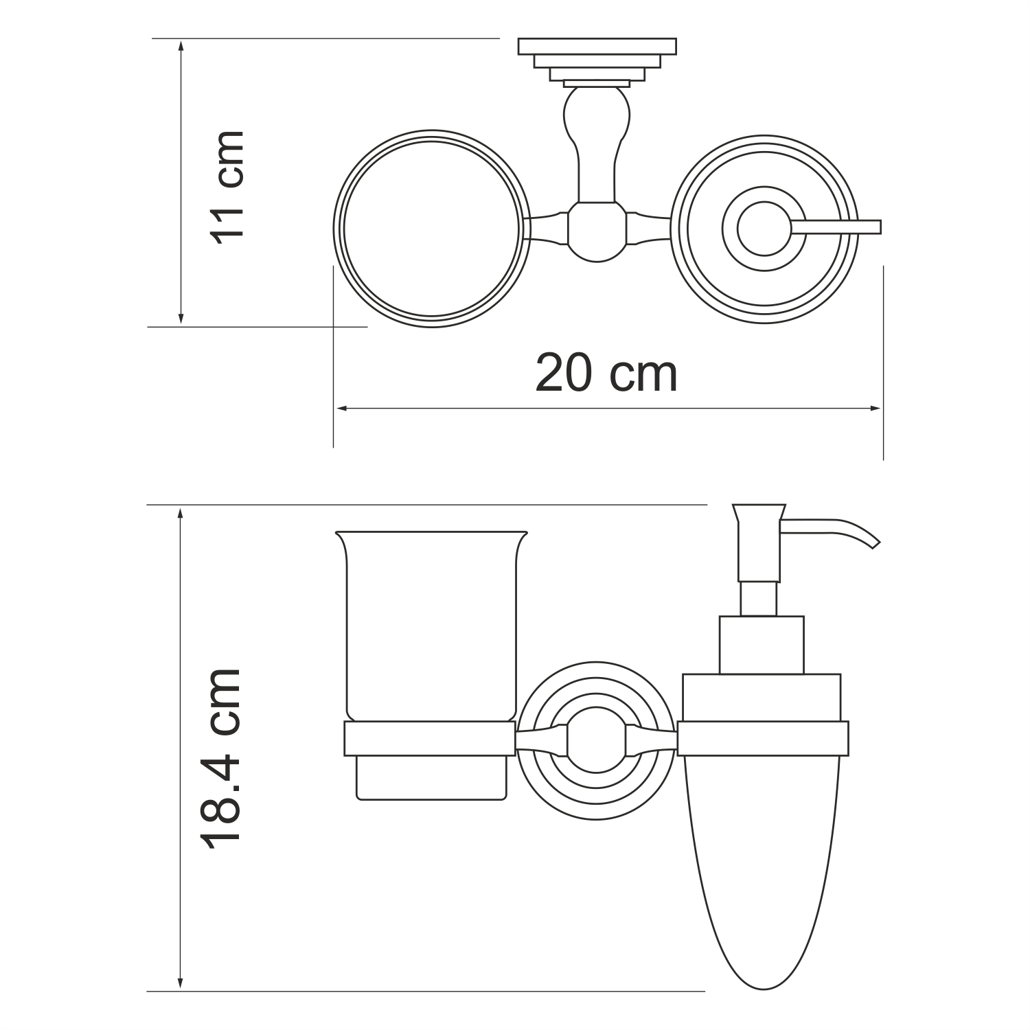 Ammer k-7089 держатель стакана и дозатора