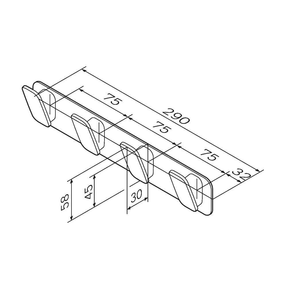 A50A35922 Inspire V2.0, Набор крючков для полотенец, черный, шт