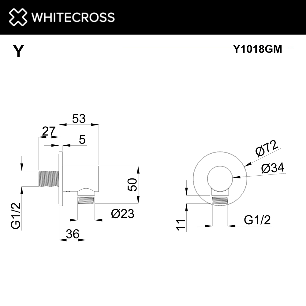 Угловой соединительный элемент whitecross y1018gm (оружейная сталь)