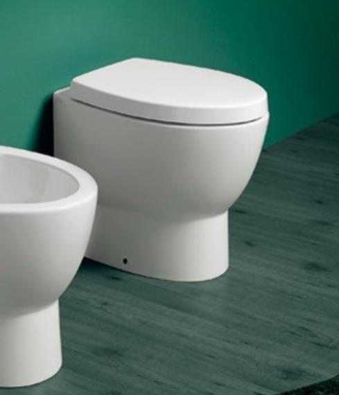 Унитаз напольный приставной lft spazio 530x350x420 белый глянцевый simas