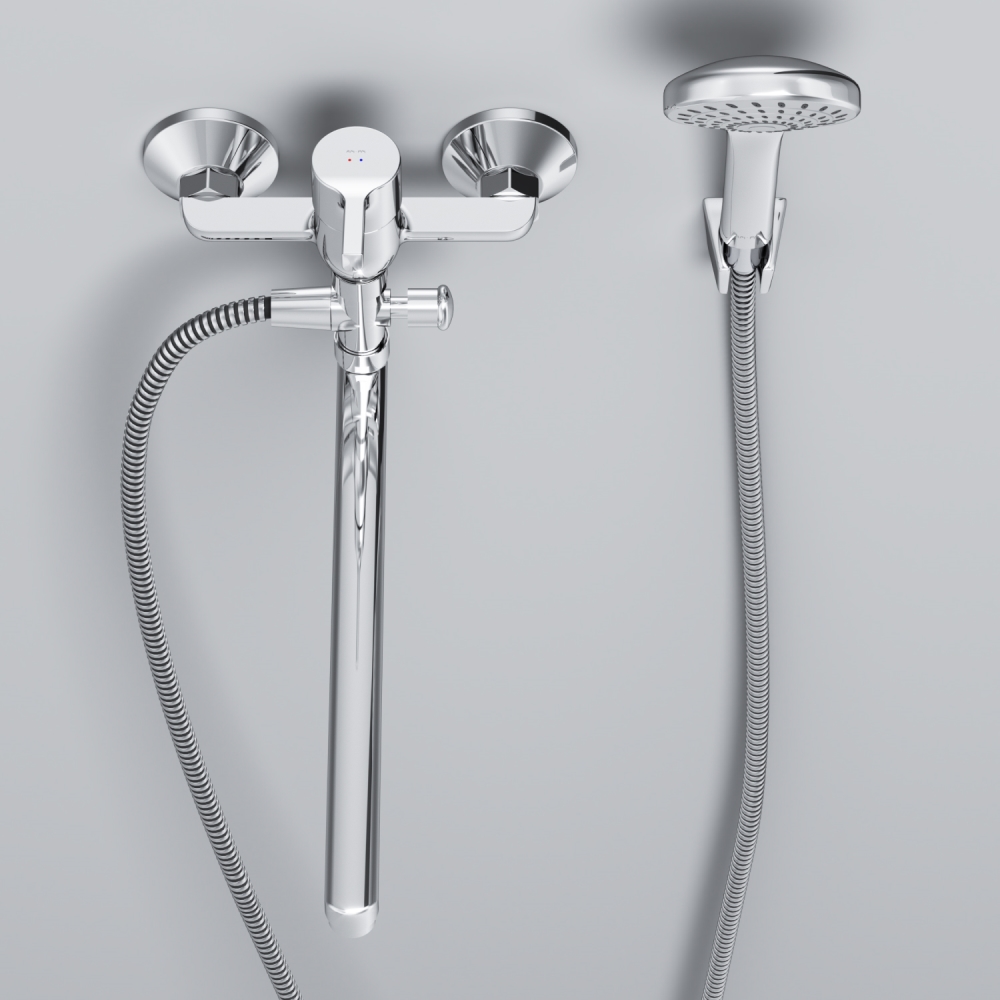 F85B90100 X-Joy S, смеситель д/ванны/душа, излив 325 мм, душевой набор, хром, шт