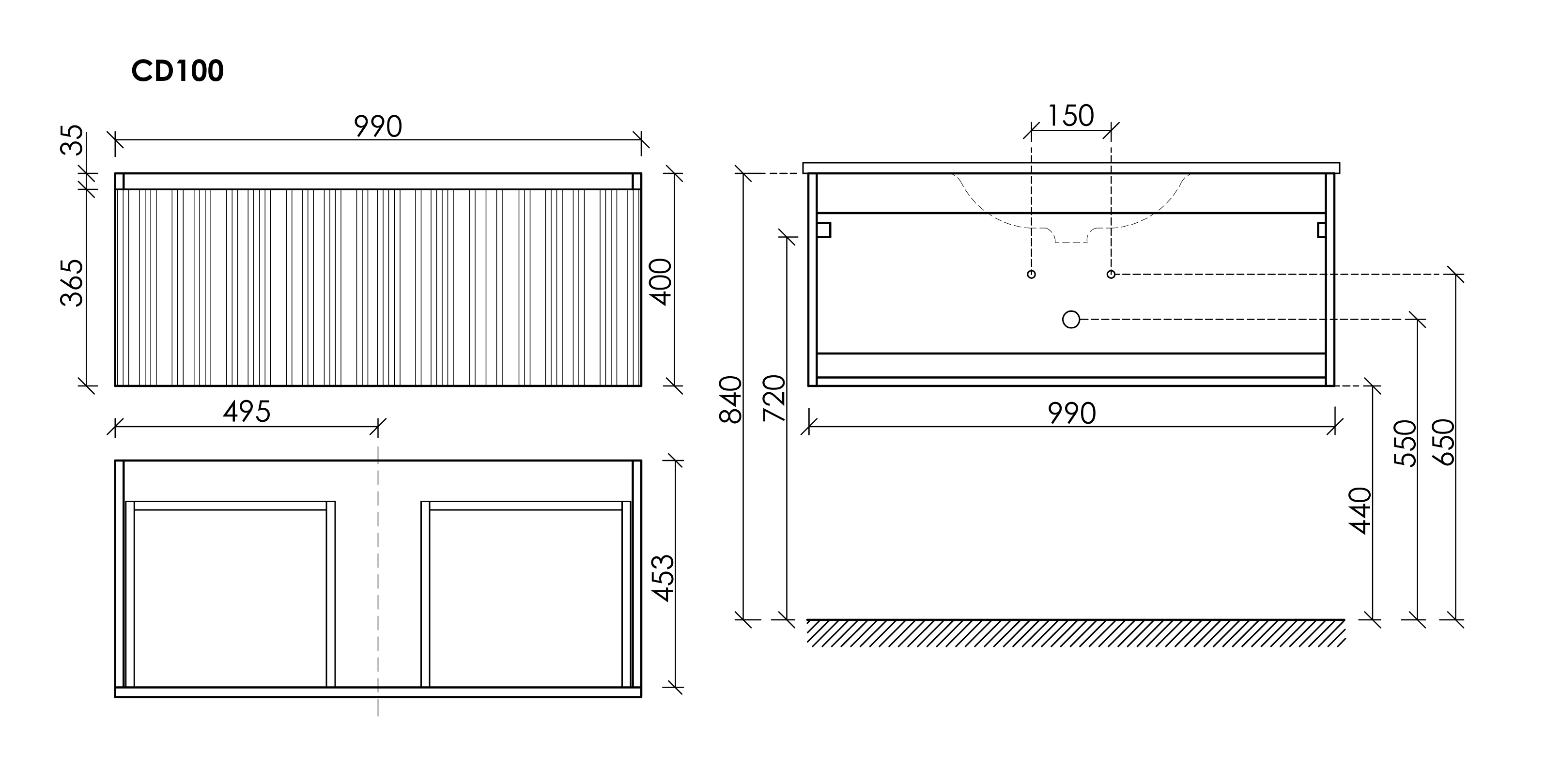 Тумба подвесная SANCOS Code 590х453х400, c одним  ящиком оснащенным доводчиками, цвет серо- бежевый , арт. CD60GB