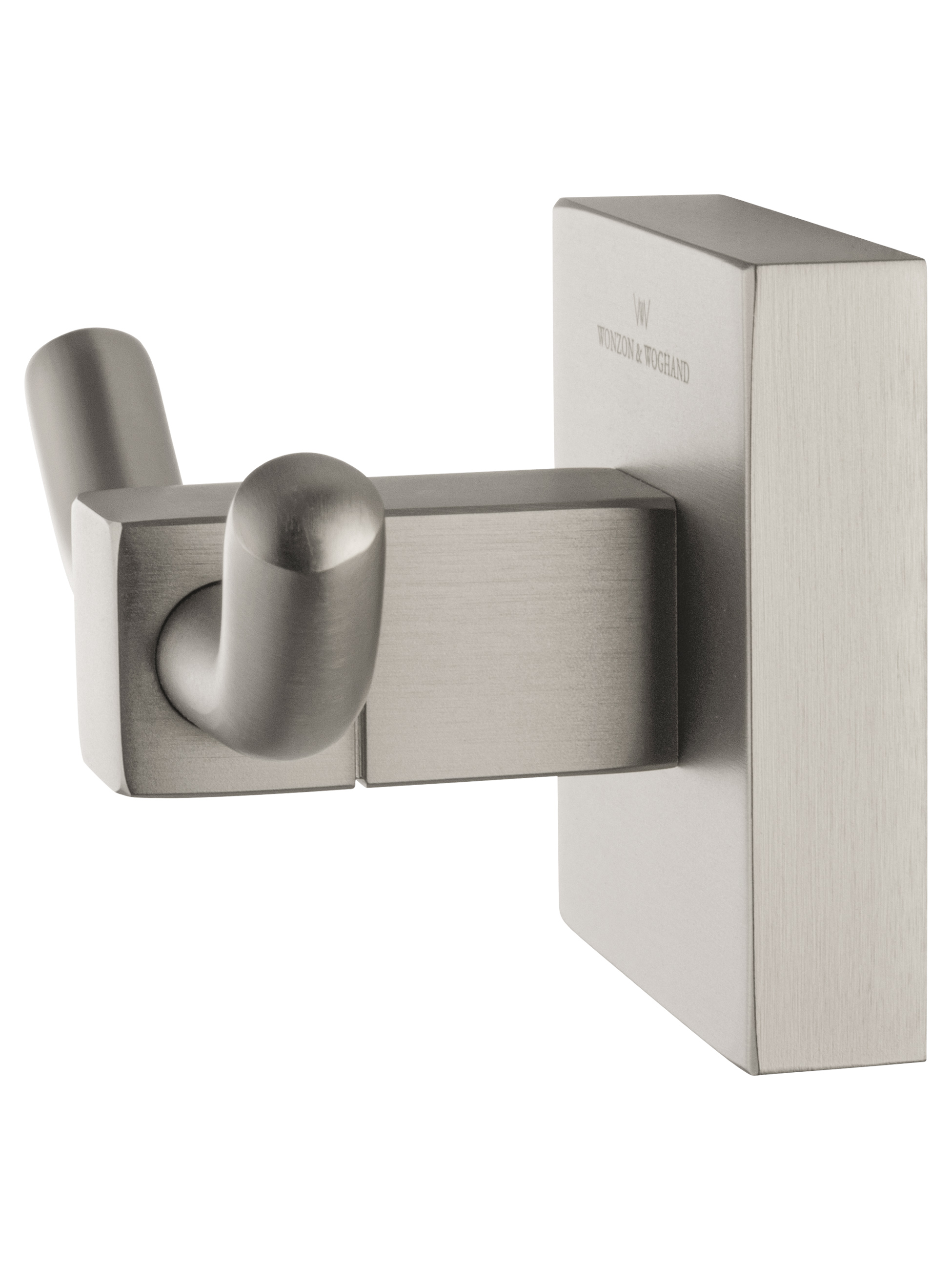 Двойной крючок для ванной wonzon & woghand polo, брашированный никель (ww-8925-bn)